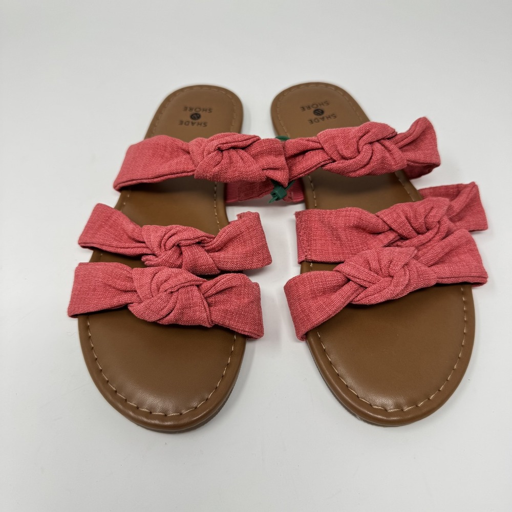 Shade‎ & Shore Sandals Womens Size 8 Knotted Strap Slides Slip On Casual Shoes